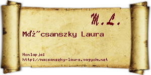 Mácsanszky Laura névjegykártya